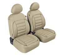 Coppia coprisedili fodere anteriori imbottiti con tasca posteriore BEIGE