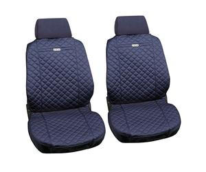 Coppia coprisedili fodere auto anteriori Ziga in cotone trapuntato blu