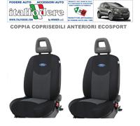 COPPIA COPRISEDILI FORD ECOSPORT SU MISURA Foderine SOLO ANTERIORI Nero 38