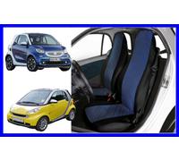 Coppia coprisedili per Smart Fortwo 2 posti fodere set kit nero blu 450 451 453