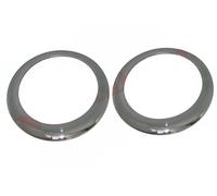 Coppia Cornice Faro Esterna Cromata 183mm 240mm Per Willys CJ 2A 3A 46-53