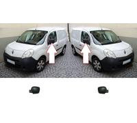 Coppia Cover Alettona Specchio Nero Texture Per Renault KANGOO W 08-13