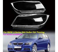 Coppia Cover Lente Copertura Faro Anteriore Per BMW 3 Serie E90 E91 2005-2012