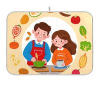 Coppia Cucina Cuoco Cibo Riutilizzabile Asciugatura Piatto Mat 18x24 Rettangolo Grande Scolapiatti stuoie Decorativo Home Decor Essentials
