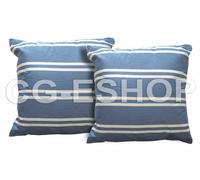 COPPIA CUSCINI ARREDO 45x45 RIGHE RIGA BLU con imbottitura