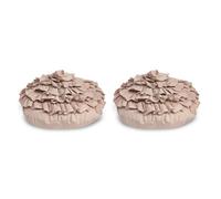 Coppia Cuscini arredo fiore rotondo volants con imbottitura shabby chic rosa