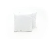 Coppia Cuscini Arredo Imbottiti Tessuto Ottoman In Tinta Unita Colore Bianco 25