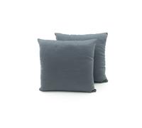 BIANCHERIAWEB Coppia Cuscini Arredo Imbottiti Tessuto Ottoman in Tinta Unita Colore Grigio 35 60x60 Grigio 35