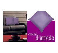 COPPIA CUSCINI D' ARREDO TINTA UNITA LILLA divano soggiorno cm 40x40 - cuscino