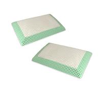 Coppia cuscini in Memory Foam SOIA, 74x42 Alto 13 cm saponetta Forato con Fodera in Jersey 100% Cotone - Guanciale Naturale, MIGLIORA L'UMORE