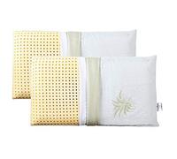 Coppia Cuscini Letto 40X70 Bassi 9 Cm Modello Saponetta 100% Memory Foam