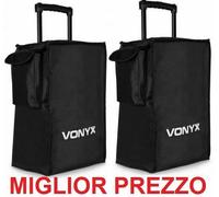 coppia CUSTODIA PROTEZIONE COPERTURA SACCA X CASSE AMPLIFICATE PASSIVE 57x35x32