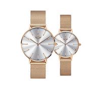 (Coppia D) 2021 LIGE Orologi da uomo di marca, orologi da coppia semplici, ultrasottili e di lusso,