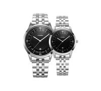 (coppia d'argento) SINOBI Orologi da uomo eleganti Coppia modelli Movimento al quarzo dal Giappone Oro