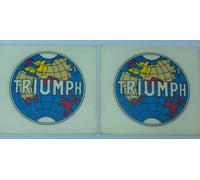 COPPIA DECALCOMANIE A SECCO ADESIVI LOGHI NORTON TRIUMPH AD770068