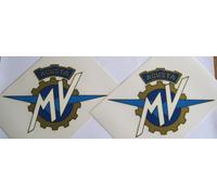 COPPIA DECALCOMANIE A SECCO ADESIVI SERBATOIO MV AGUSTA 130mm x 82mm AD880099