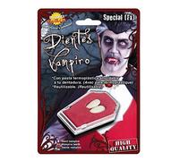 Coppia Denti Canini da Vampiro Accessori Carnevale Halloween