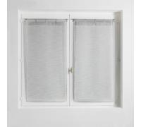 Douceur d'Intérieur Coppia Destra Anelli 2 x 60 x 90 cm Voile tisse milza Grigio