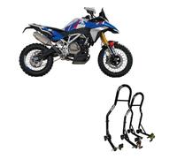 Coppia di 2 cavalletti con piastre a L alzamoto alza moto per alzare sollevare le ruote anteriore e posteriore compatibili con BMW F 450 GS di tutti gli anni e versioni