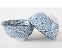Coppia di 2 ciotole Donburi da 5,1 pollici in ceramica giapponese Mino Ware c...