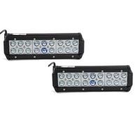 Coppia di 2 lampade faretti rettangolari in alluminio con barra led epistar...