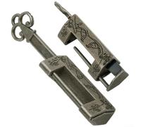 Coppia di 2 lucchetti vintage in stile antico con chiavi in stile antico, decorazione in ottone intagliato, materiale in lega di zinco, adatti per scatole di gioielli, piccole scatole, borse, piccoli