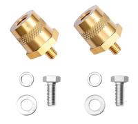 Coppia di adattatori per batteria in ottone, M8 con viti in acciaio inox e distanziatori, morsetti per batteria, adattatore per batterie al litio per auto con viti in acciaio inox