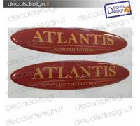 coppia di adesivi barca ranieri atlantis limited edition resinati 3d a spessore