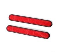 Coppia di adesivi catarifrangenti rossi per gambe della forcella anteriore e inferiore e posteriore, decalcomanie di sicurezza in plastica ABS ad alta visibilità, 14,3 x 2,3 cm