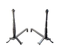 COPPIA DI ALARI FERRO BATTUTO CHIODO GRANDE CM.20X50X40 CAMINO CAMINETTO FUOCO