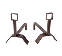 DESIGN RUST - COPPIA ALARI IN FERRO BATTUTO