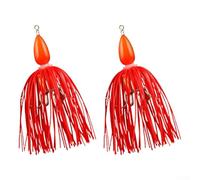 Coppia di ami da pesca con sei artigli, progettati per efficaci tecniche di cattura in mare (5#)