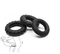 Coppia di anelli da uomo in silicone morbido Set di 3 pezzi