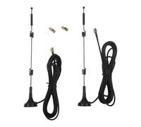 Coppia di antenne WiFi Dual Band 9dbi con cavo lungo Rp-sma maschio per router da 2,4 GHz e 5,8 GHz per migliorare la copertura della forza del segnale, colore nero