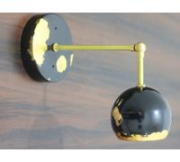 Coppia Di Applique Regolabili In Ottone Con Foglia D'Oro Decorazione Per La Casa
