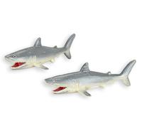 Coppia di apribottiglie in ghisa a forma di squali replica decorazione retrò design