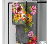Coppia di asciugamani set 1+1 KEN SCOTT Biot floreale grigio