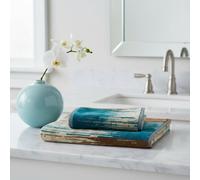 Coppia di asciugamani viso + ospite Carrara Mhambi melange turchese