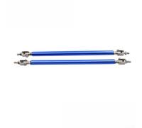 Coppia di aste di supporto regolabili in acciaio inox per paraurti anteriore e diffusore posteriore per rinforzo auto (blu)