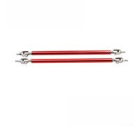 Coppia di aste di supporto regolabili in acciaio inox per paraurti anteriore e diffusore posteriore per rinforzo auto (rosso)