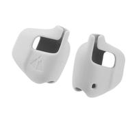 Coppia di auricolari aperti in silicone per pendolari, grigio chiaro | Guscio opaco con ampie aperture per auricolari sportivi, allenamento e facile utilizzo quotidiano degli accessori