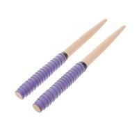 Coppia di Bacchette per Batteria Porpora 35x2 Cm per Ragazzo Ragazza | Legno Leggero Forma Rastremata, Bilanciamento e Resilienza, Set da Due Pezzi, Tinta Porpora