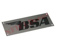 Coppia di badge per cassetta degli attrezzi con logo Bsa nero in acciaio inox...