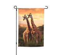 Coppia di bandiere giraffa per esterni 30,5 x 45,7 cm, stampa su entrambi i lati, bandiera da giardino per esterni, bandiera per vacanze con occhielli, bandiera per casa e cortile, per fattoria, prato