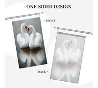 Coppia di bandierine per la casa del cortile dei cigni, 0,9 x 1,5 m, striscione di auguri con occhielli per interni ed esterni, decorazioni per la casa