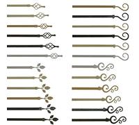 COPPIA DI BASTONI IN FERRO BATTUTO ESTENDIBILI PER TENDE DA 120 A 210 cm