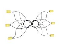 Coppia di bellissimi ventilatori a 3 teste con stoppini da 50 mm - Set di 2