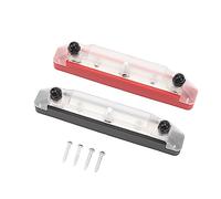 Coppia di binari da 150 A, DC 12 V Fino a 48 V, Blocco di distribuzione dell'alimentazione, 3 bulloni M6, morsettiera Auto, Barca, Marina, roulotte, (Senza terminale)