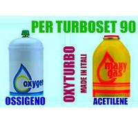BOMBOLA OSSIGENO 110 BAR SALDATURA CANNELLO TURBO SET 30 90 110 200 ATTACCO 12x1