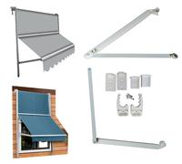 Coppia di braccetti a molla per tende da sole guidate a caduta T4 in alluminio